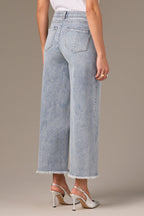 Wide Leg Raw Hem Denim