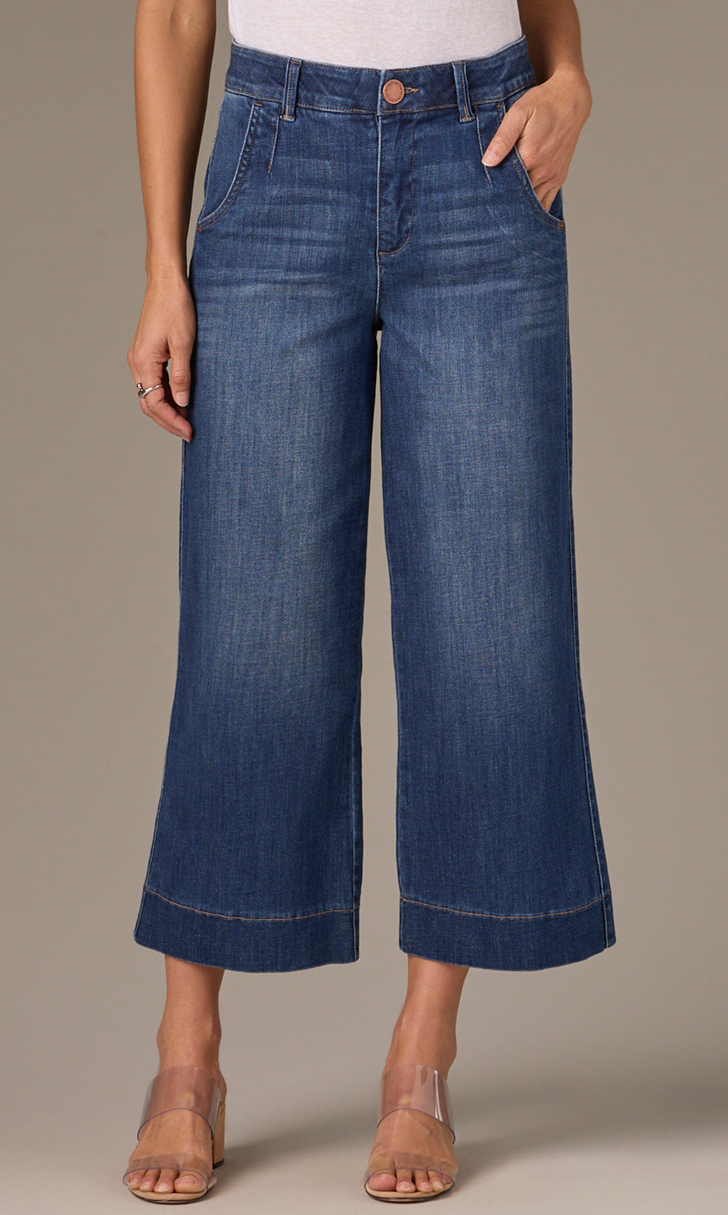 Cropped Denim Culottes