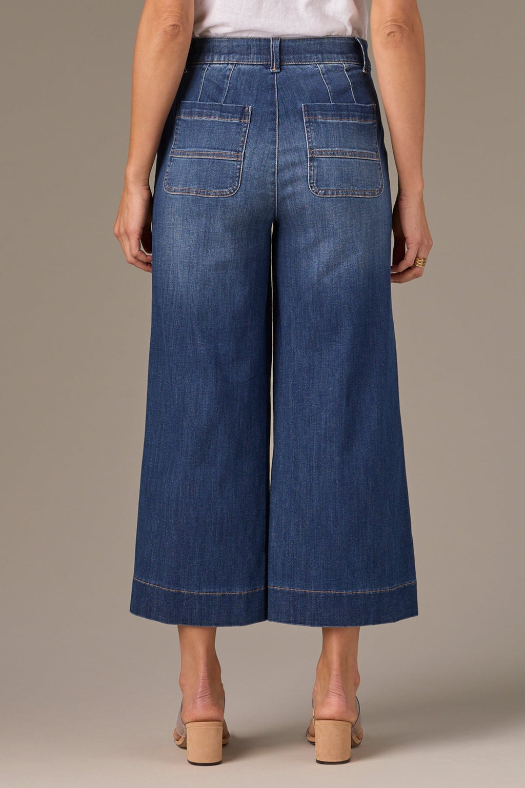 Cropped Denim Culottes