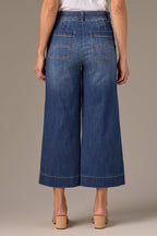 Cropped Denim Culottes