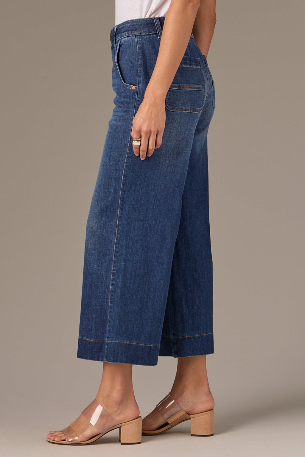 Cropped Denim Culottes