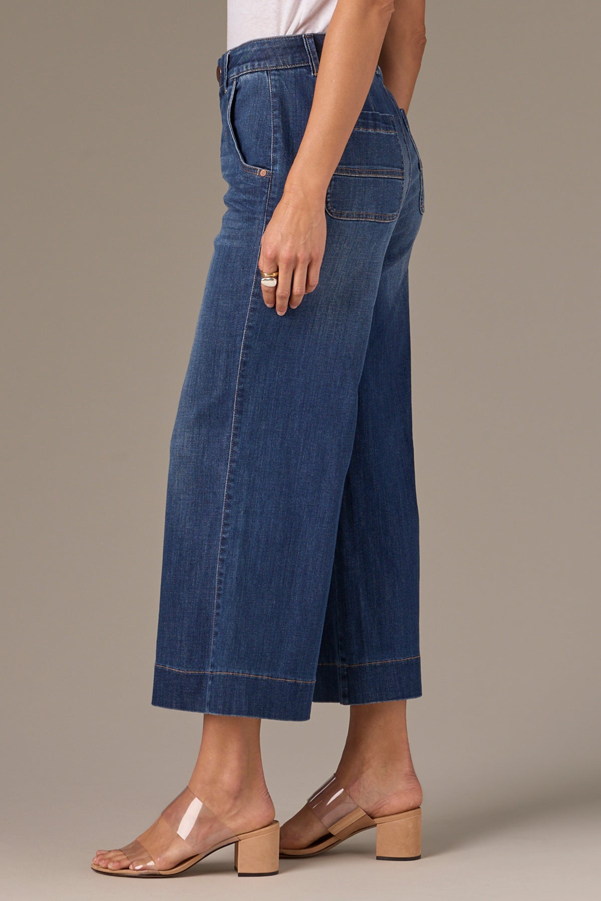 Cropped Denim Culottes