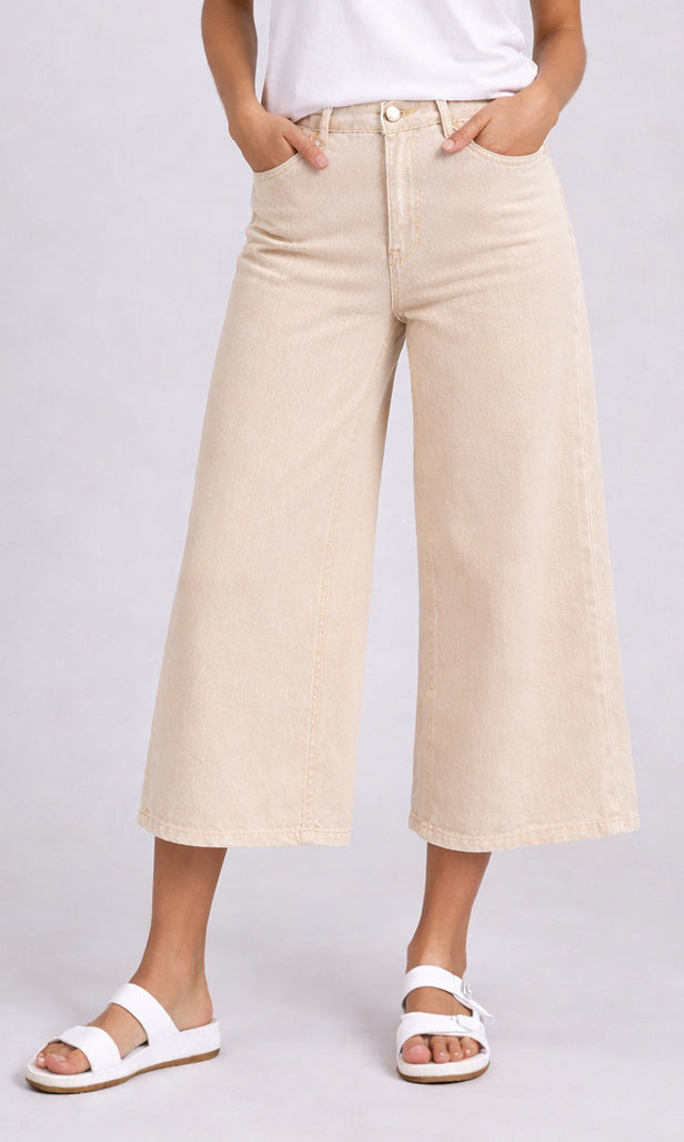 Cropped Wide Leg Denim