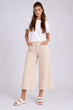 Cropped Wide Leg Denim