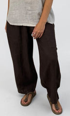 Relaxed Linen Wide Leg Pant
