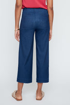 Cropped Wide Leg Patch Pocket Pant