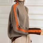 Eleanor - Herringbone Luxe Turtleneck