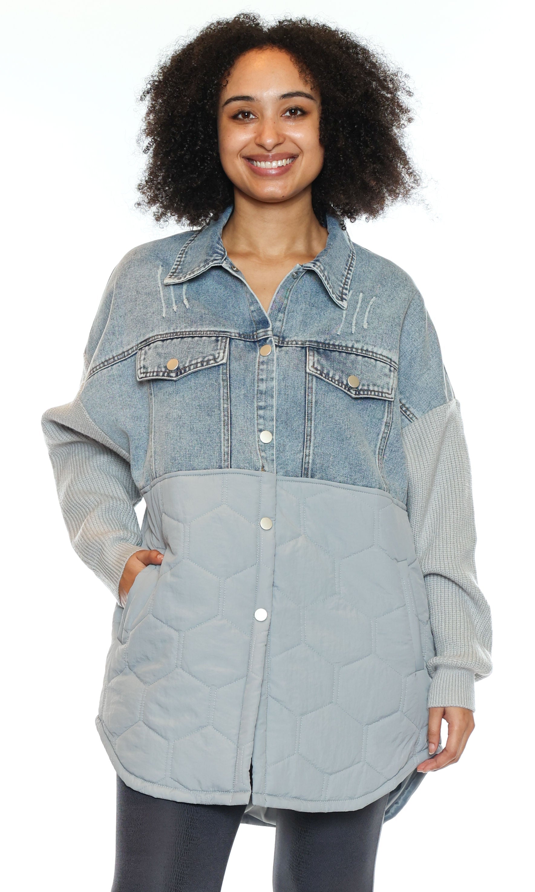 Mixed Media Quilted Jacket