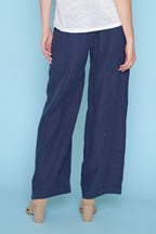 Linen Blend Wide-Leg Pant