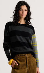 Mixed Stripe Cashmere Blend Sweater