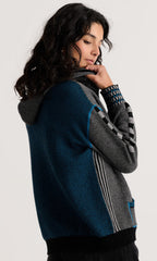Hooded Cashmere Blend Zip-Up Jacket