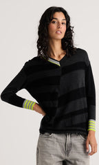 Striped Cashmere Blend Sweater
