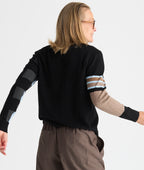 Contrast Sleeve Cashmere Blend Sweater