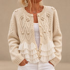 Rosie - Cosy Knit Ruffle Cardigan