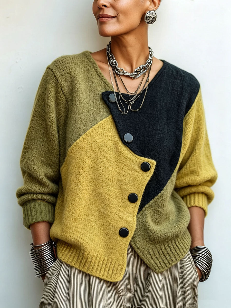 Clairè | Color Block Knit Sweater