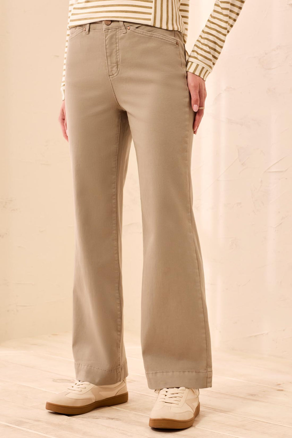 Wide Leg Stretch Twill Pant