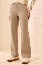 Wide Leg Stretch Twill Pant
