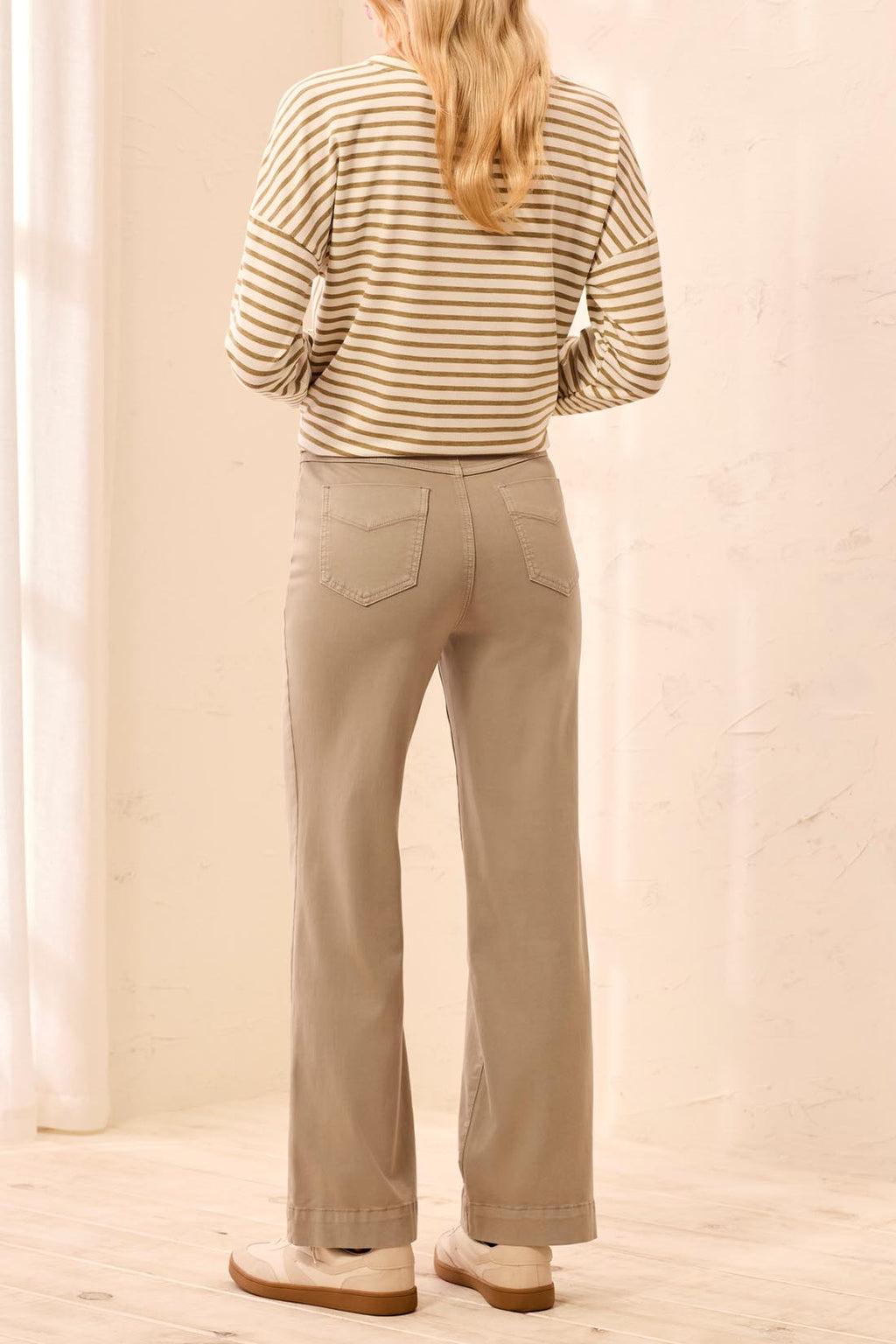 Wide Leg Stretch Twill Pant