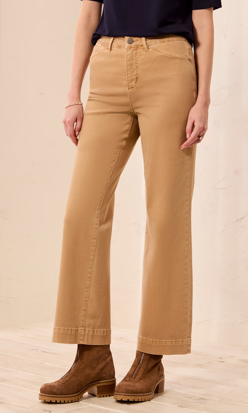 Wide Leg Stretch Twill Pant