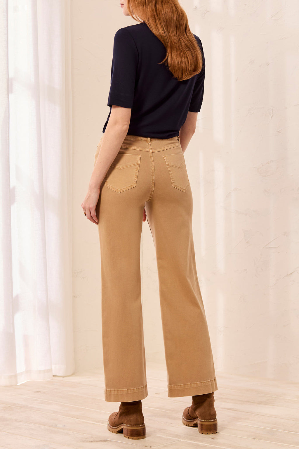Wide Leg Stretch Twill Pant